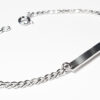 Silver ID Armband, small pansar & Gravyr