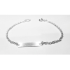 Silver ID Armband, small ankarkedja rund