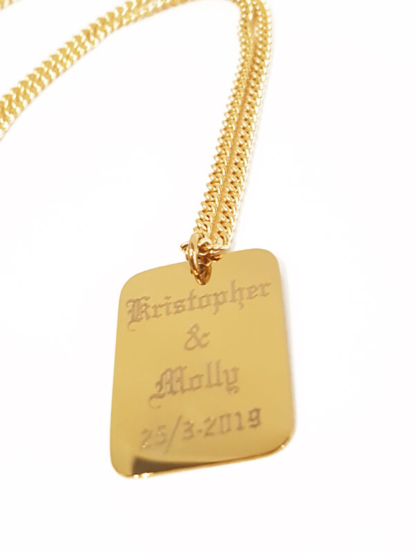 Golden ID Bricka / mellan storlek