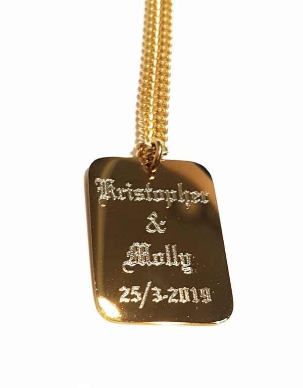 Golden ID Bricka / mellan storlek