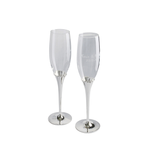 Champagneglas glas/ 2st Inkl. Gravyr