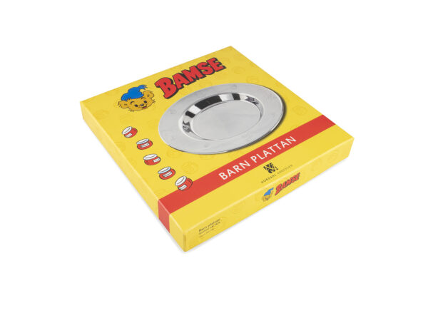 Barntallrik Bamse rostfritt stål Inkl Gravyr