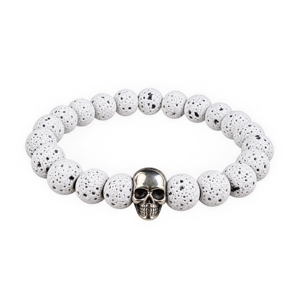 Vitt lava armband