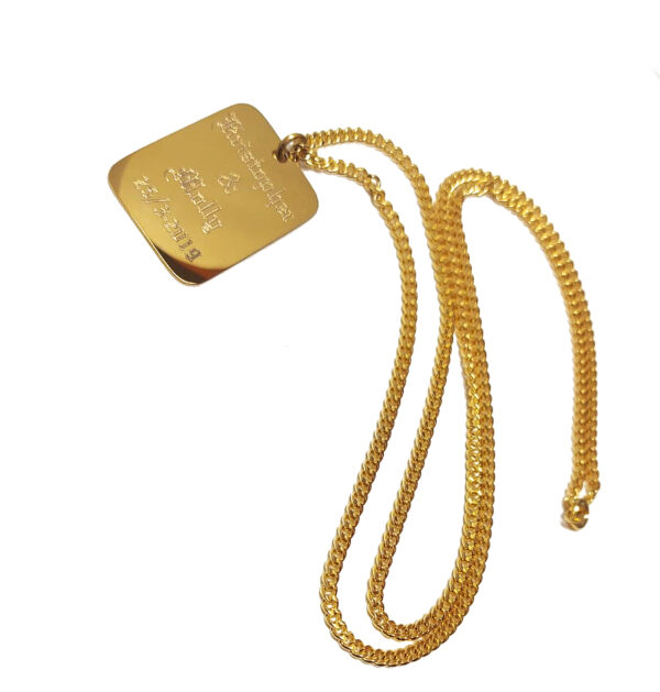 Golden ID Bricka / mellan storlek