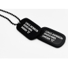 Dog tags US. Aluminiun SVART
