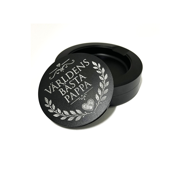 Snusdosa Svart Aluminiun