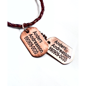 Dogtags x 2 - Koppar