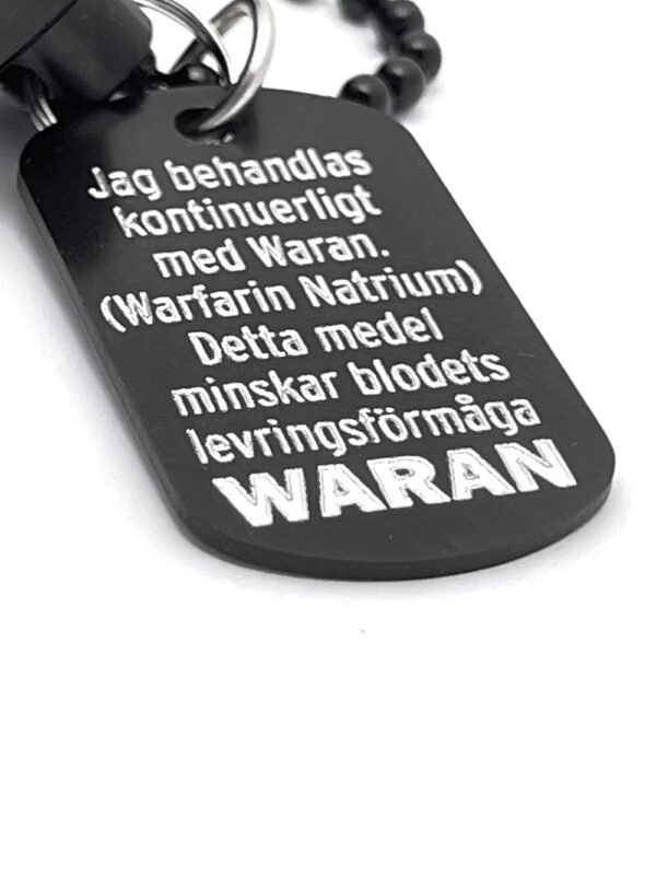 WARAN bricka med Pillbehållare Svart