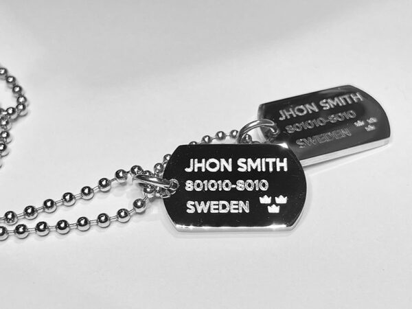 Mini Dogtags / Rostfritt Stål 25x16
