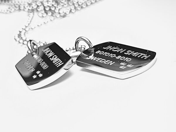 Mini Dogtags / Rostfritt Stål 25x16
