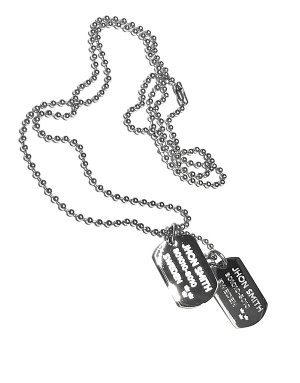 Mini Dogtags / Rostfritt Stål 25x16