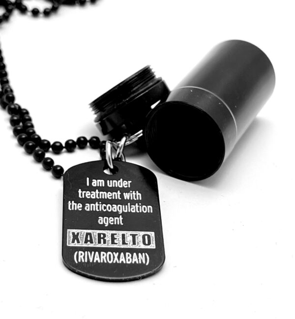 XARELTO bricka med Pillbehållare Svart