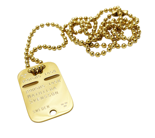 Mini storlek + kulkedja (förgylld)