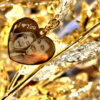 Metal Ros på fot (förgylld) + Fotogravyr