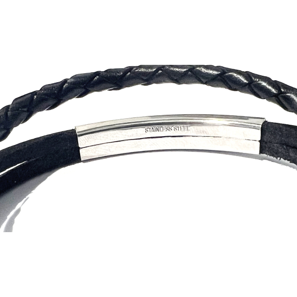 Steel & Leather armband