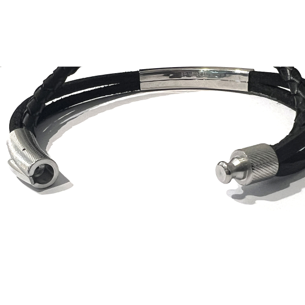 Steel & Leather armband