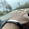 Steel & Leather Armband XL
