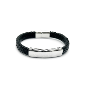 Steel & Leather Armband XL