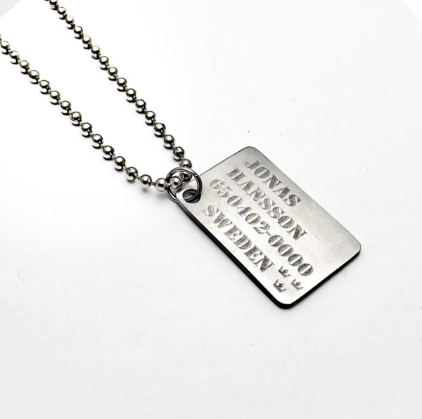 ID bricka 38x22mm Military