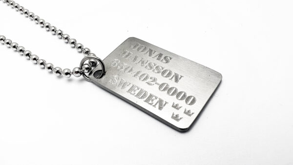ID bricka 38x22mm Military