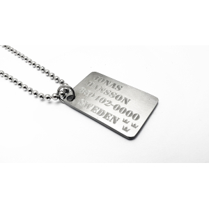 ID bricka 38x22mm Military
