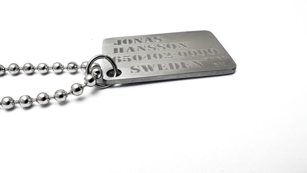 ID bricka 38x22mm Military