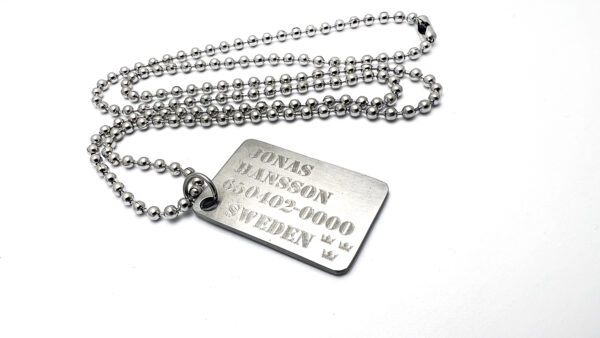 ID bricka 38x22mm Military