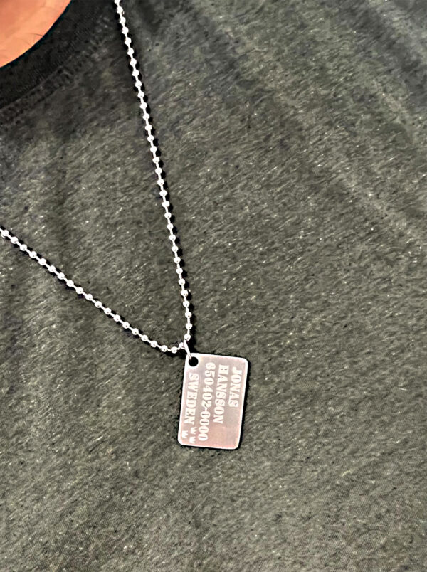ID bricka 38x22mm Military