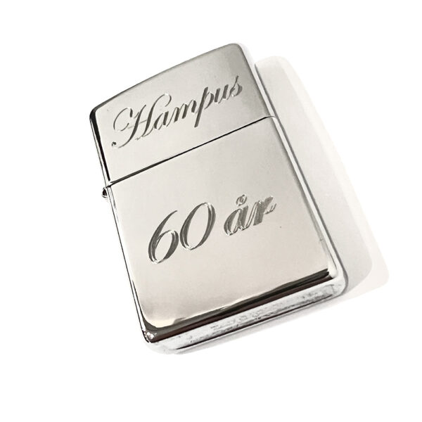 Zippo "high Polish" inkl. text GRAVYR