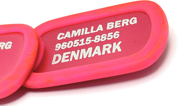 Dog tags US. Rosa Aluminiun