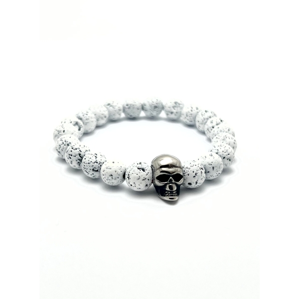 Vitt lava armband