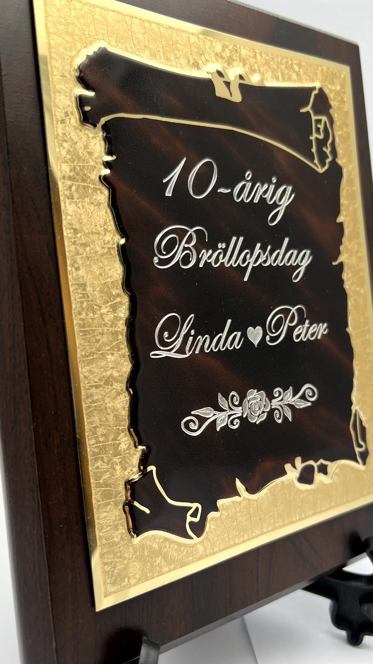Plakett Award Brun/guld
