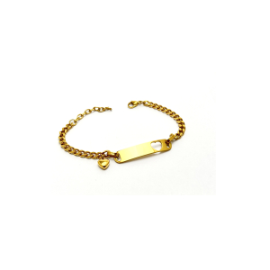 ID armband Hjärta Förgylld