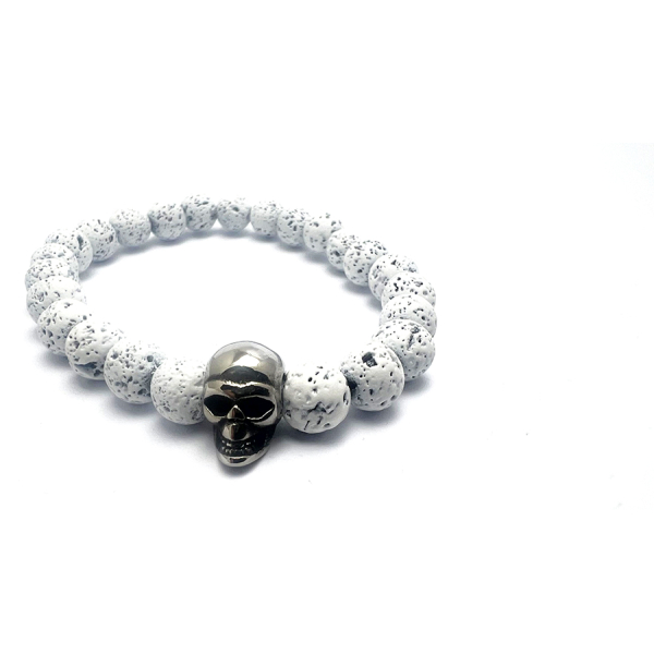 Vitt lava armband