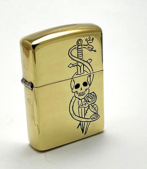 Armor Zippo: Knife Skull