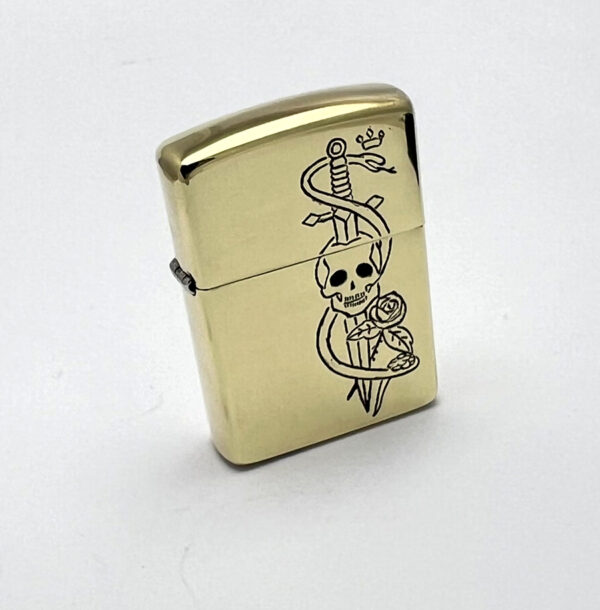 Armor Zippo: Knife Skull