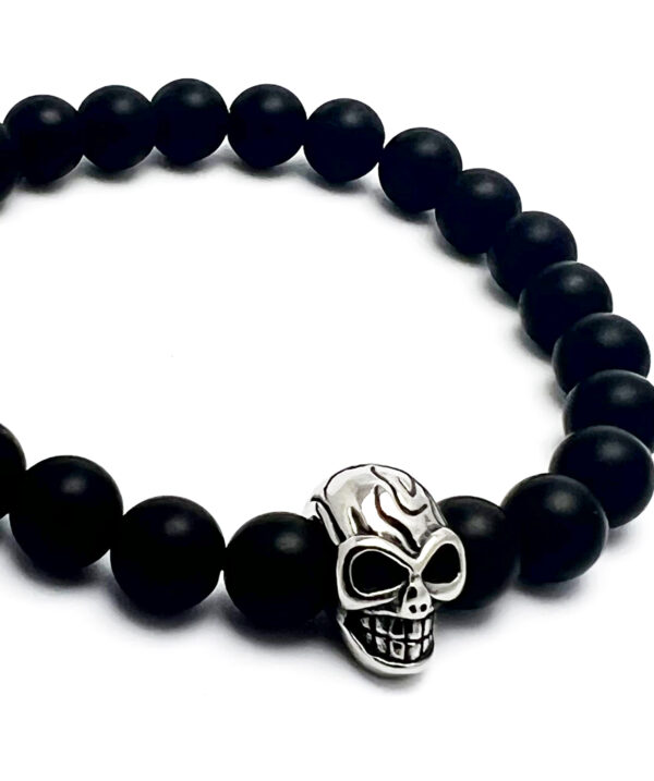 Onyx armband SKULL