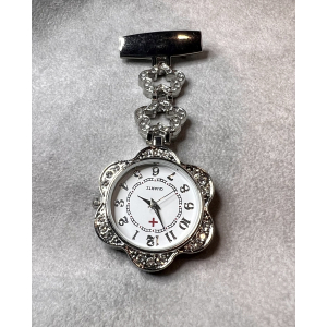 Sjuksköterskeklocka blingbling/ Batteridrivet /GRAVYR Inkl.