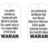 WARAN bricka med Pillbehållare Svart