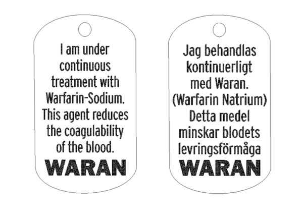 WARAN bricka med Pillbehållare Svart