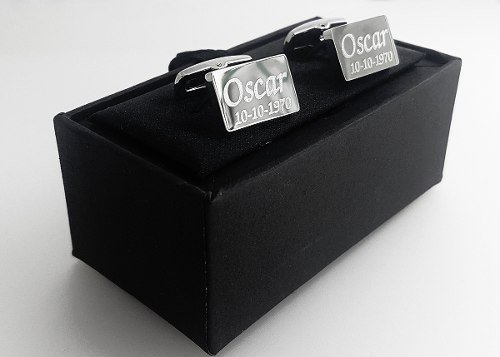 Manschettknappar Rektangulär 18x12mm
