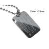 Dog tag enkel - Stainless