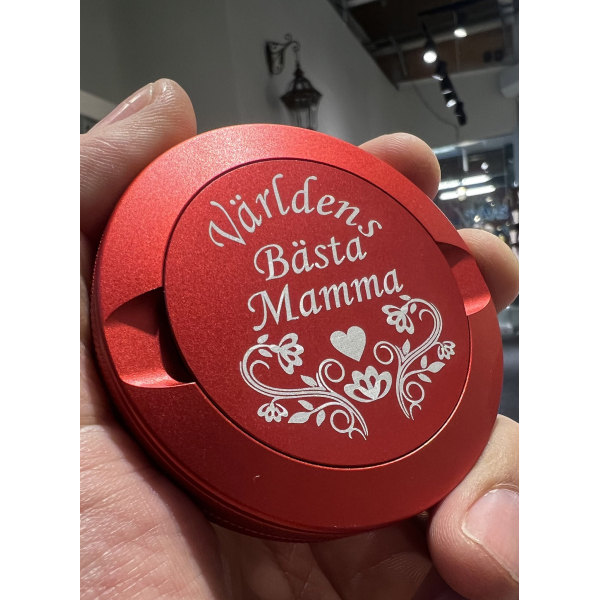 Snusdosa Röd Aluminiun